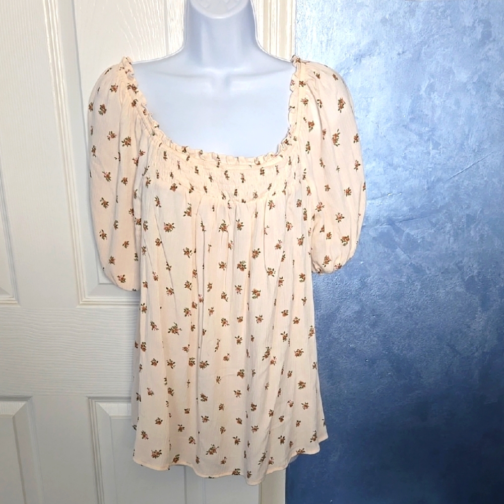 Floral Cream Women's Top